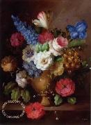Floral, beautiful classical still life of flowers.072